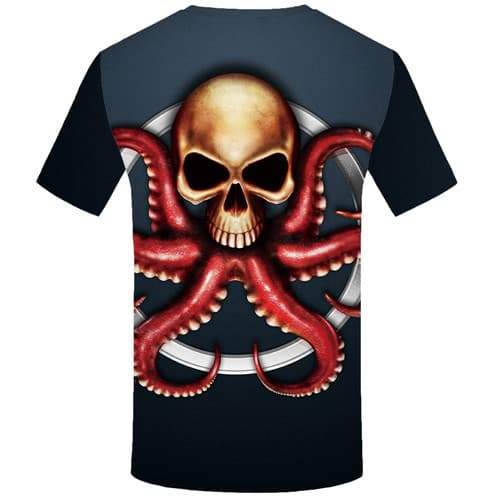 
Octopus T-shirt Men Skull T-shirts Graphic Metal Tshirts Cool Animal Tshirts Casual Cosplay Tshirt Printed Short Sleeve summer - KYKU
                