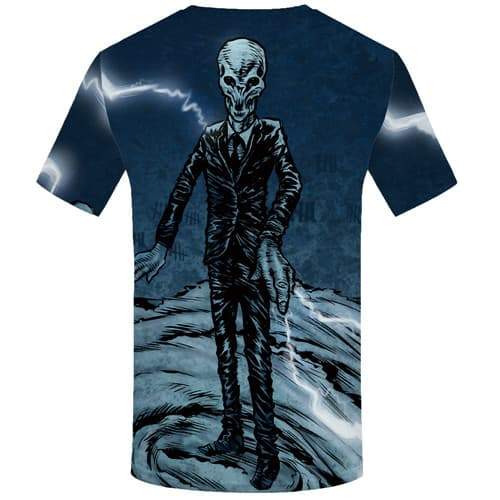 
Alien T shirts Men Lightning Tshirt Printed Skull Tshirt Anime Gothic Shirt Print Harajuku Tshirts Casual Short Sleeve - KYKU
                