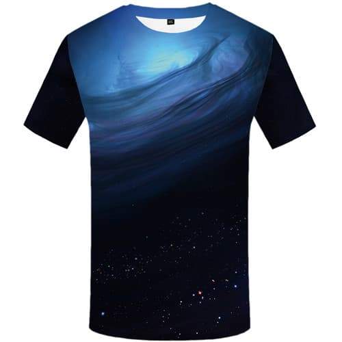 Galaxy Space T shirts Men Nebula Tshirts Casual Black T-shirts 3d Black Hole Tshirts Cool Gothic T shirts Funny Short Sleeve - KYKU