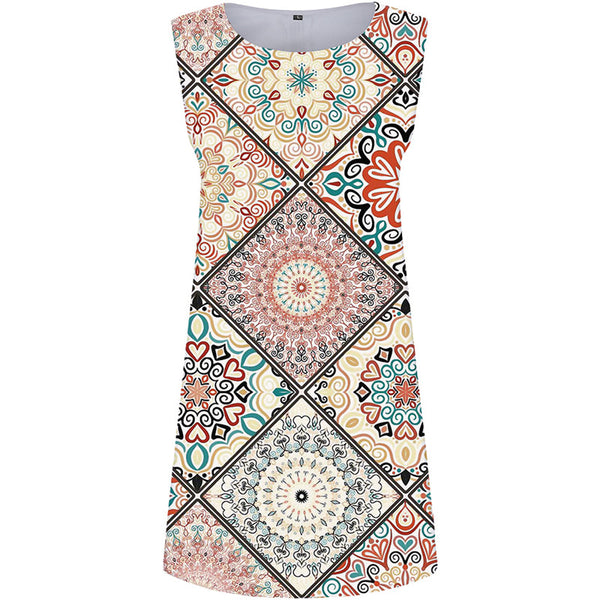 Graphics Dress Women Flower Beach Colorful Short Beautiful Sexy Womens Clothing Summer