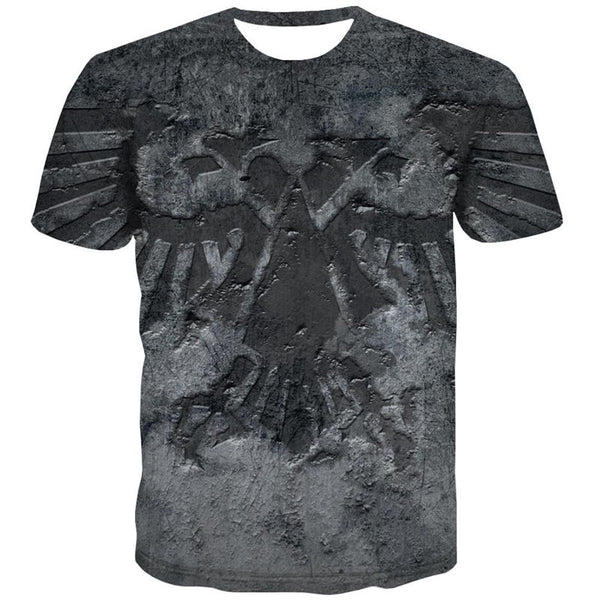 
Black metallic texture tshirt 3D tshirt special texture men Casual different art costume
                