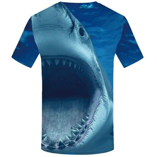
Shark T shirts Men Animal Tshirt Anime Blue T shirts Funny Gothic Tshirts Cool Angry Shirt Print Short Sleeve summer Men S-5XL - KYKU
                