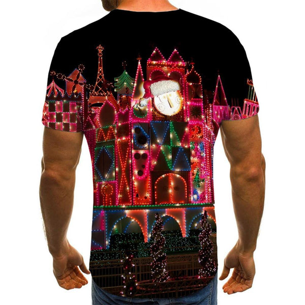
Outdoor lantern decorative pattern shirt Funny 3D t shirt festival Christmas Cool art costume men
                