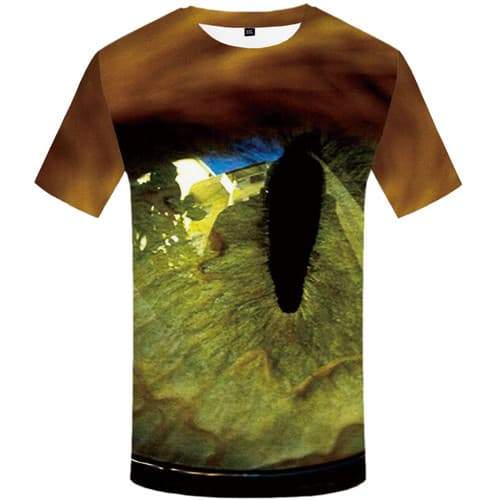 Eye T-shirt Men Harajuku Tshirts Novelty Abstract T shirts Funny Mountain T-shirts Graphic Fire Tshirt Printed Short Sleeve - KYKU