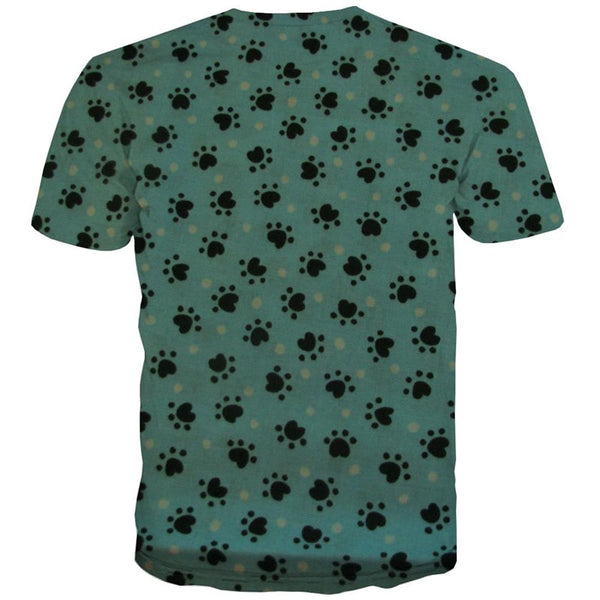 
dog paw print tshirt 3D tshirt Puppy Cute Pets big Smart dogs men Cool art costume
                