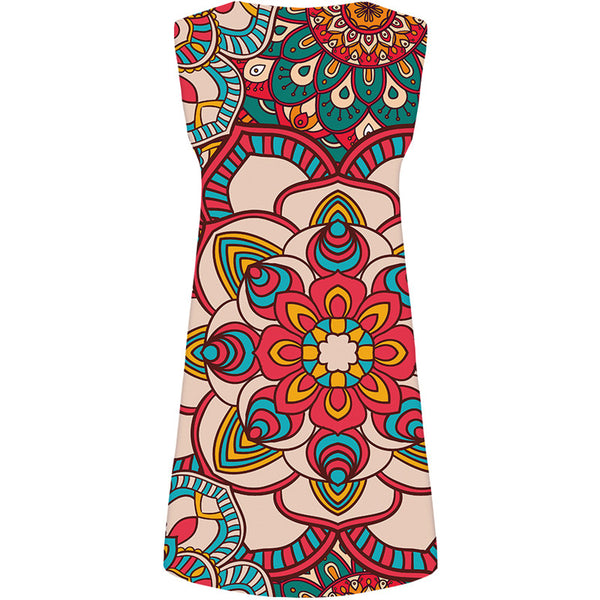 
Flower Dress Women Retro Sexy Colorful Beach Graphics Tank Womens Clothing Casual
                