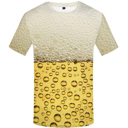 Beer T-shirt Men Bubble T-shirts 3d Harajuku Tshirts Casual White Tshirts Cool Gothic Tshirt Anime Short Sleeve Hip hop Men - KYKU