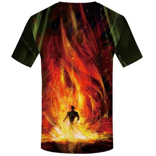 
Skull T shirts Men Fire Tshirts Cool War Tshirts Novelty Flame T-shirts Graphic Muscle Tshirt Anime Short Sleeve Hip hop Mens - KYKU
                
