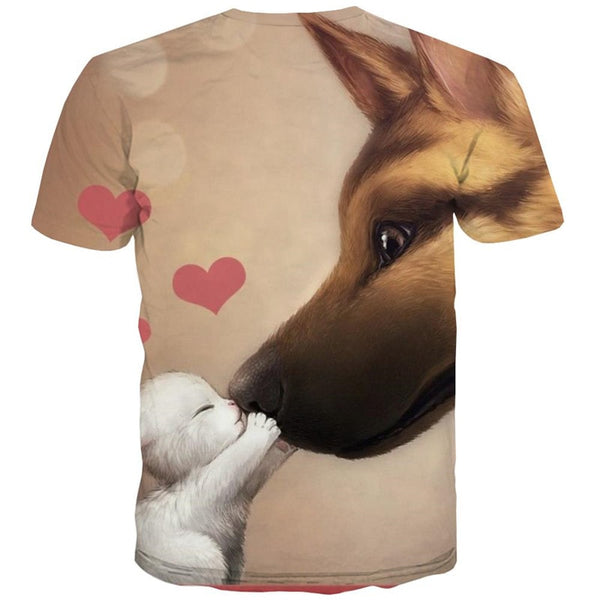 
dog shirt Puppy Cute Pets tee shirt big Smart dogs Cool art costume men
                