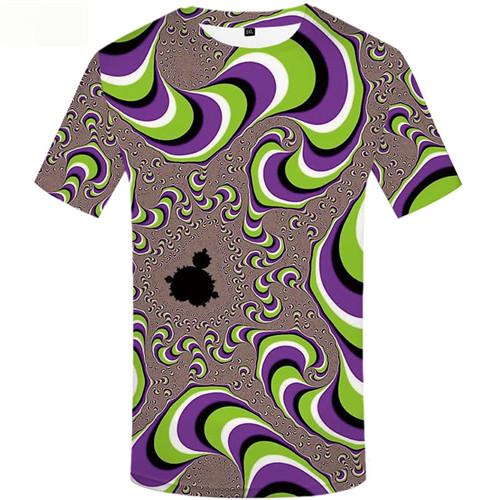 Psychedelic T shirts Men Dizziness Tshirt Anime Gothic Tshirts Cool Colorful T-shirts 3d Graffiti Tshirt Printed Short Sleeve