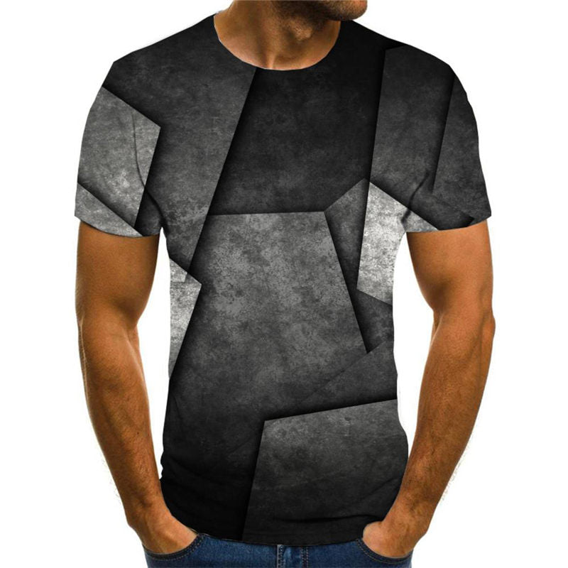 Black irregular 3D texture shirt special texture Casual different men art costume Casual