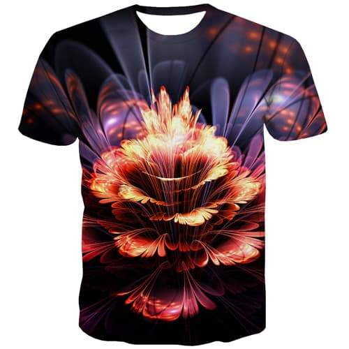Galaxy T-shirt Men Psychedelic Tshirts Cool Floral Shirt Print Harajuku Tshirt Printed Gothic T shirts Funny Short Sleeve - KYKU