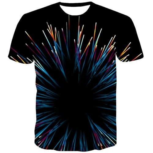 Galaxy T shirts Men Flame Tshirts Casual Abstract Tshirts Novelty Black T-shirts 3d Leisure Tshirts Cool Short Sleeve Full Print - KYKU