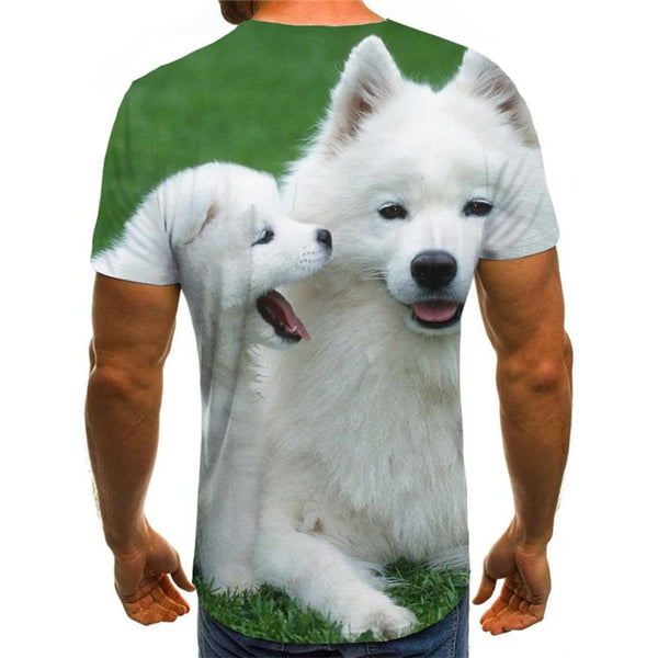 
t shirts Little White dog tee shirt Puppy Cute Pets man art costume big Smart dogs Cool
                