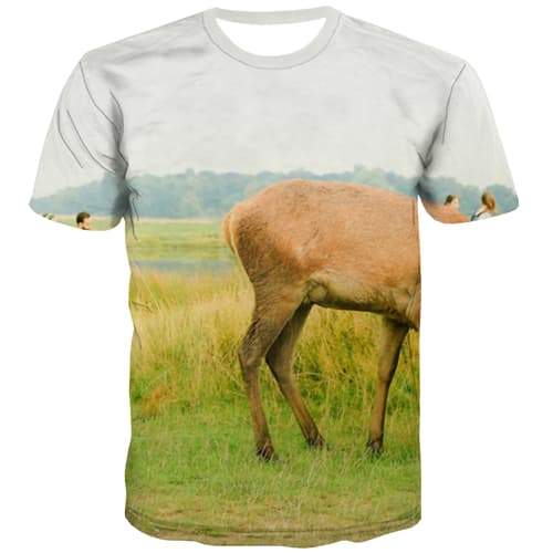 Animal T-shirt Men Tree Tshirt Anime Funny T-shirts 3d Street Tshirt Printed Short Sleeve Hip hop Men Tops Style Big Size - KYKU