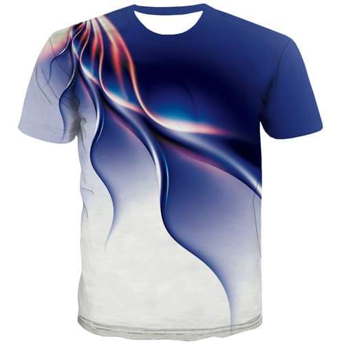 Psychedelic T shirts Men Graphic Shirt Print Line T-shirts 3d Image Tshirts Casual Stripe Tshirts Novelty Short Sleeve summer - KYKU