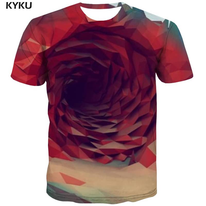 shirt abstract personality Funny 3D t shirt Cool art costume men fun geometric colorful art