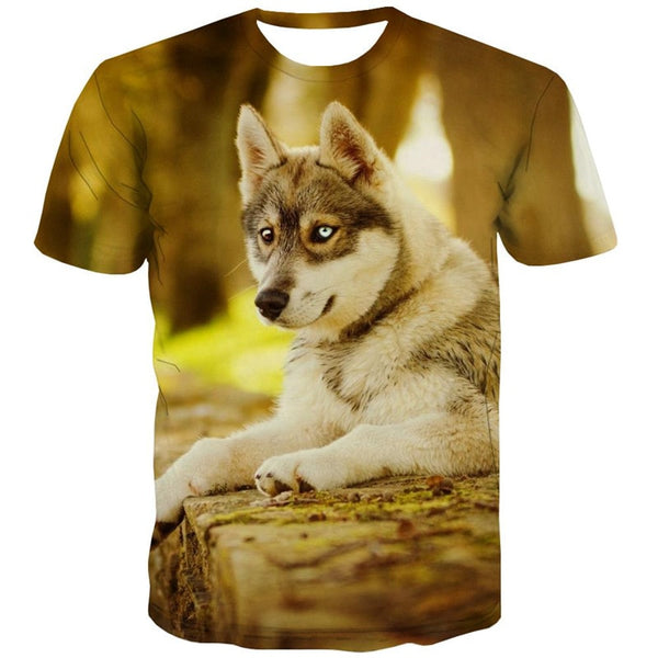
Husky dog tshirt Puppy Cute Pets tee shirt big Smart Husky dogs men Casual art costume
                