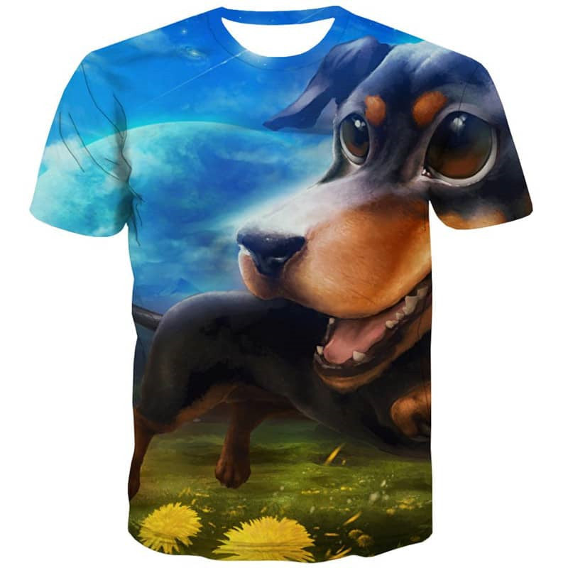 cute dog t shirt clothing happy dog art costume men Cool puppy