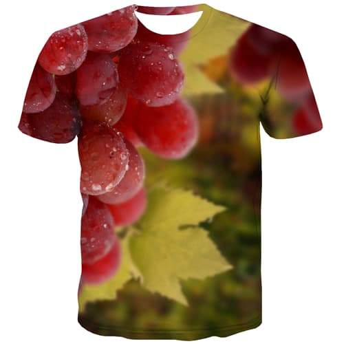 Fruit T shirts Men Grape T-shirts 3d Psychedelic Tshirts Casual Leisure Tshirts Novelty Short Sleeve T shirts Mens New Slim - KYKU