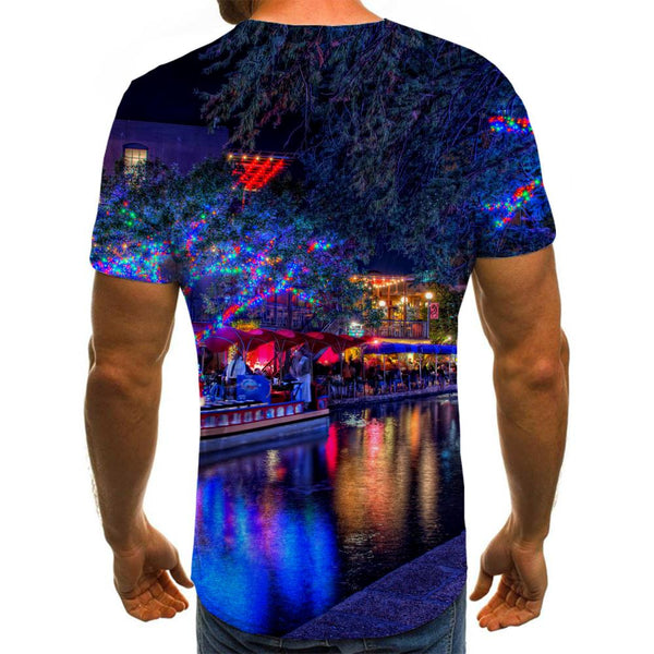 
street lighting t shirt festival Cool Casual Christmas men art costume
                