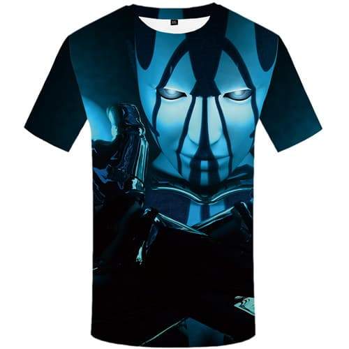 Alien T-shirt Men Metal T-shirts Graphic Black Tshirts Casual Gothic T shirts Funny Cosplay Tshirts Novelty Short Sleeve Fashion - KYKU