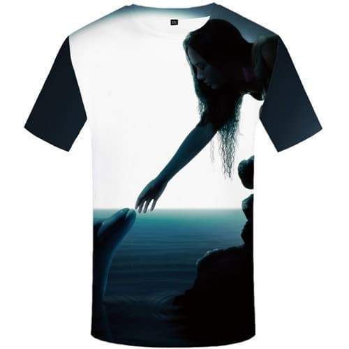 Dolphin T-shirt Men Ocean T-shirts Graphic Character Tshirts Casual Harajuku T-shirts 3d Short Sleeve Full Print Mens S-5XL - KYKU