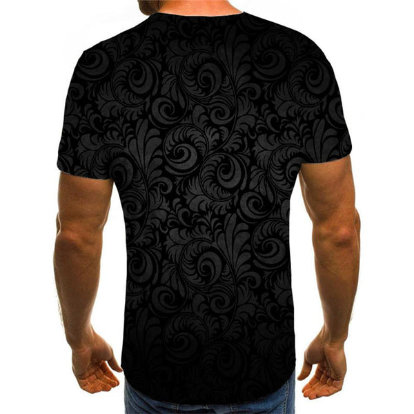 
black and grey geometric texture t shirt Casual shirt 3D special texture art costume Casual men different
                