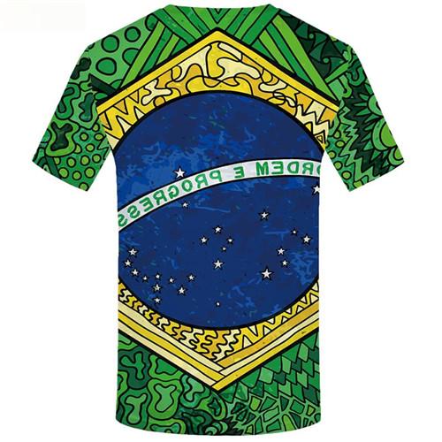 
Brazil T-shirt Men Green T-shirts 3d Star Tshirt Anime Ball Tshirts Novelty Short Sleeve Fashion Mens S-5XL Male Sport
                