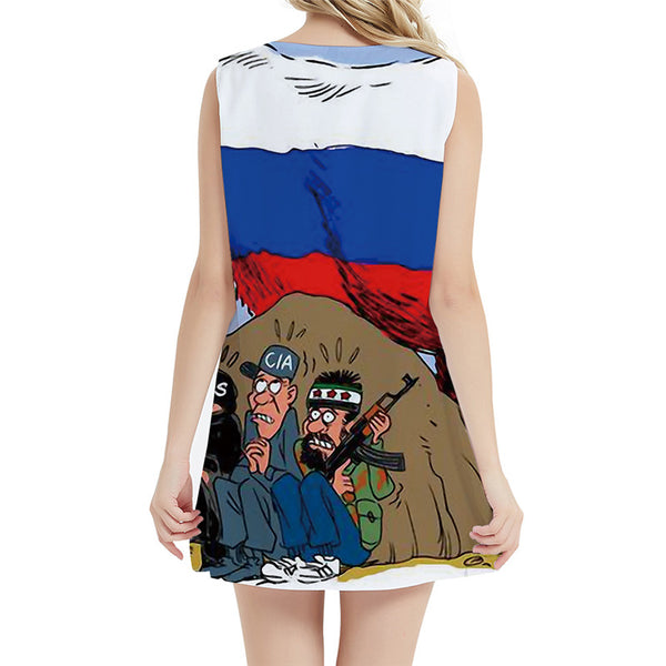 
Bear Dress Women Russia Sundress National Flag Boho War Beach Cartoon Ladies Dresses Womens Clothing Casual
                
