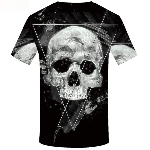 
Skull T-shirt Men Black Tshirts Novelty Space T-shirts 3d Geometry Tshirt Printed Short Sleeve Hip hop Unisex Tee Style
                