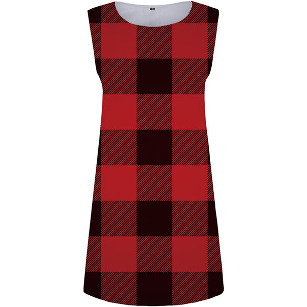 Lattice Dress Women Retro Party Red Short Womens Clothing Summer