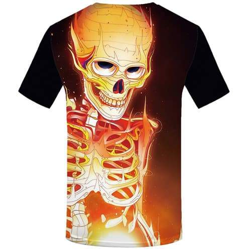 
Skull T-shirt Men Skeleton Tshirts Novelty Flame T-shirts Graphic Gothic Tshirts Cool War T-shirts 3d Short Sleeve T shirts Men - KYKU
                