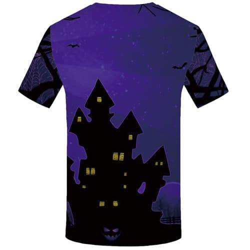 
Halloween T shirts Men Party T-shirts Graphic Castle Tshirts Novelty Blue T-shirts 3d Short Sleeve Hip hop Men women Tee Top - KYKU
                