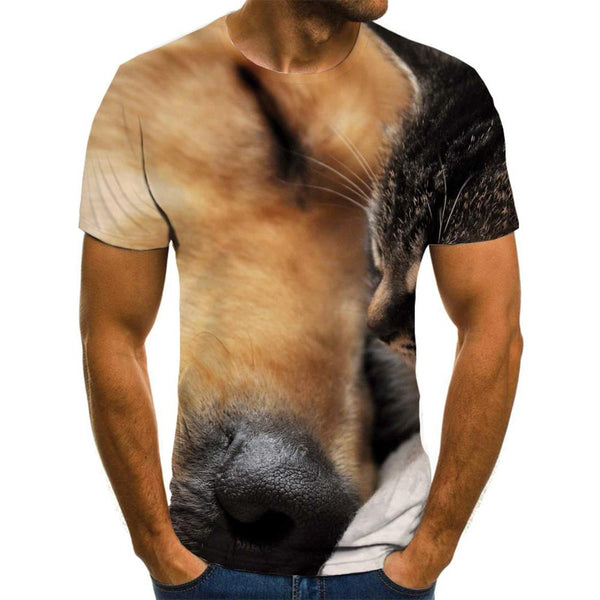animal t shirtdocile pets top teemen art costume Cool cat and dog