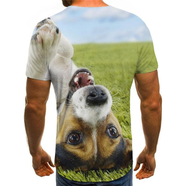 
dog tshirts Hip hop tshirt 3D Puppy Cute animal men's big Smart dogs Casual art costume
                