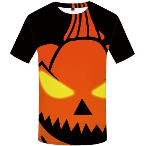 Halloween T shirts Men Pumpkin Tshirt Printed Gothic T-shirts 3d Harajuku T-shirts Graphic Short Sleeve Punk Rock Unisex New - KYKU