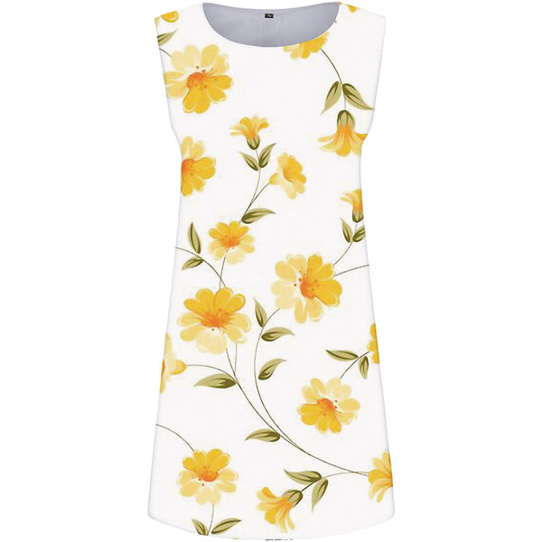 Flower Dress Women Leaf Tank Retro Office White Sexy Womens Clothing Tassel