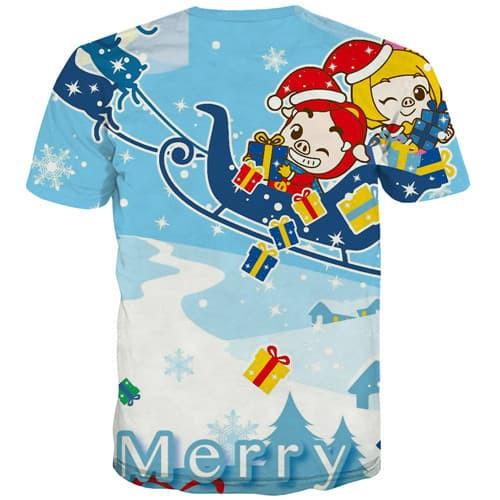 
Christmas T-shirt Men Snowflake Tshirt Printed Funny Tshirts Novelty Deer T-shirts Graphic Santa Claus Tshirts Cool Short Sleeve - KYKU
                