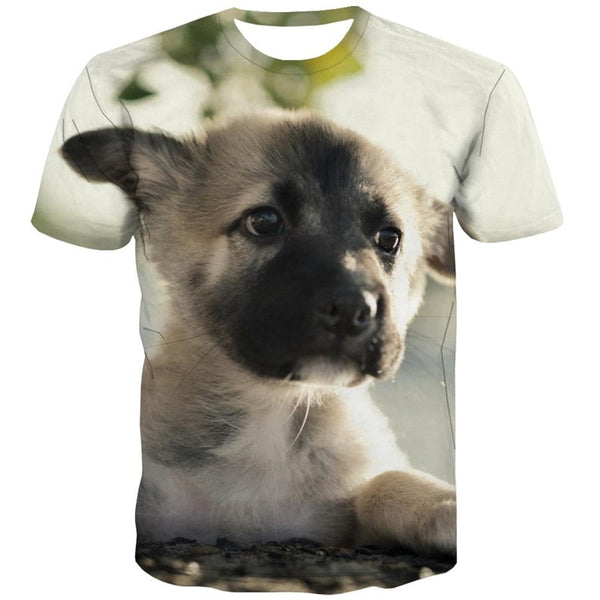
shirt dog Puppy Cute animal Novelty 3D shirt Cool art costume male big Smart dogs
                
