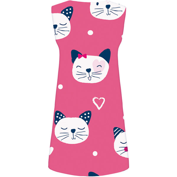 
Cat Dress Women Cartoon 3d Print Pink Korean Style Animal Party Love Short Womens Clothing Casual
                