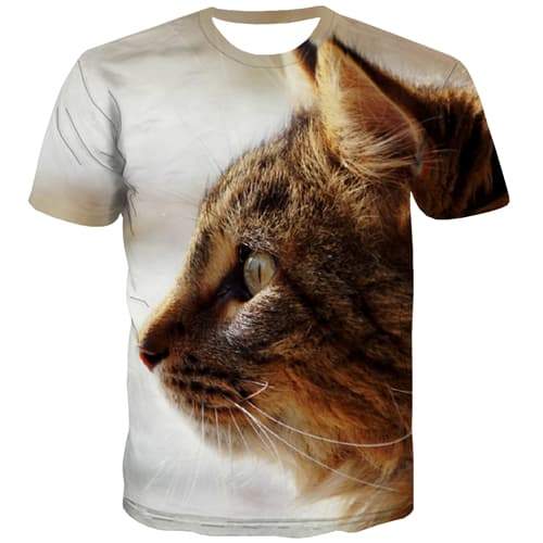Animal T shirts Men Lovely Tshirts Novelty Street Tshirts Cool Leisure Shirt Print Funny T-shirts 3d Short Sleeve Punk Rock Mens - KYKU