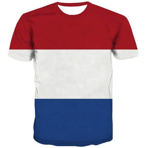 Dutch Flag T-shirt Men Netherlands Tshirts Casual Colorful Tshirts Cool Harajuku T-shirts 3d Gothic T-shirts Graphic - KYKU