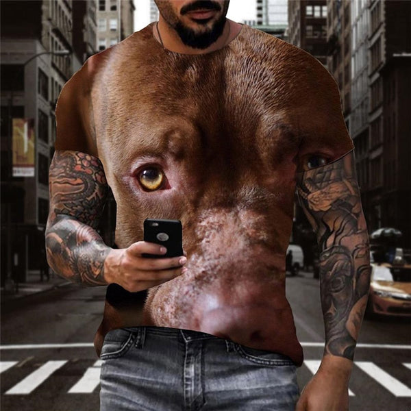 
shirt dog Puppy Cute animal Funny 3D t shirt Casual art costume male big Smart dogs
                