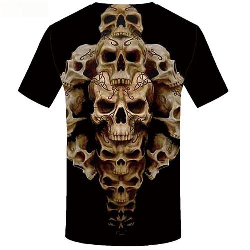 
Skull T shirts Men Gray T shirts Funny Skeleton Tshirts Cool Vintage T-shirts 3d Short Sleeve T shirts Men Tee Slim O-Neck
                