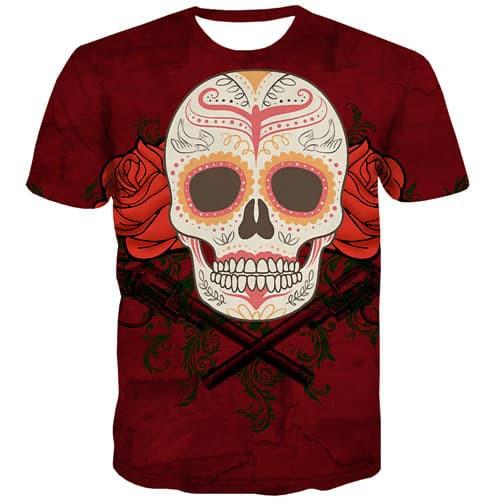 Skull T shirts Men Cosplay Tshirts Cool Funny T shirts Funny Harajuku Tshirts Novelty Short Sleeve Hip hop Men/women Tee Top - KYKU