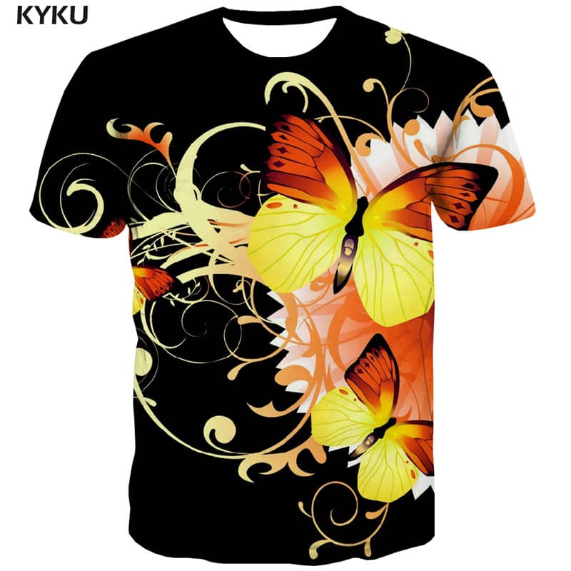 tshirt insect plant Novelty 3D shirt Cool men beautiful art costume