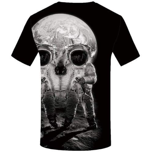 
Skull T-shirt Men Astronaut Tshirts Cool Moon Tshirts Novelty Galaxy Space Tshirt Printed Black T shirts Funny Short Sleeve - KYKU
                