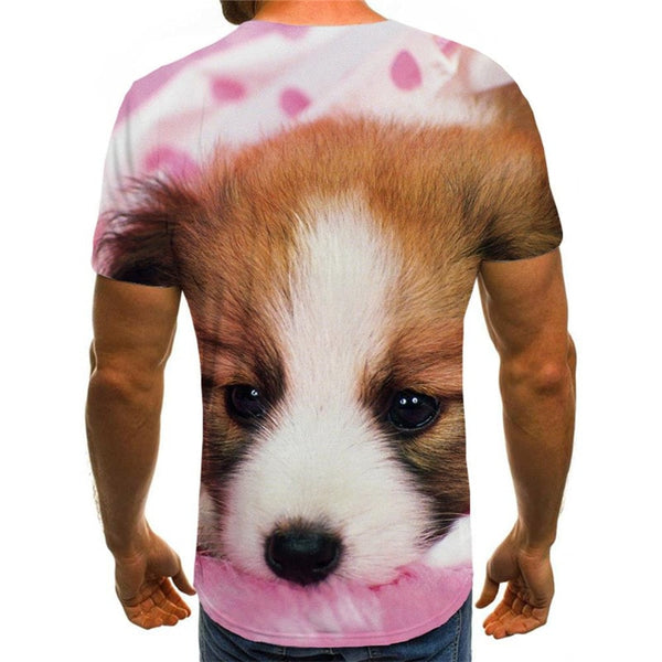
dog t shirt Hip hop tshirt 3D Puppy Cute animal Casual big Smart dogs art costume male
                