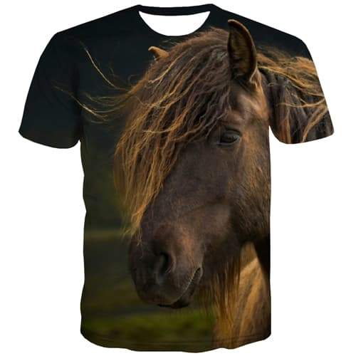 Animal T shirts Men Horse Tshirts Casual Funny Tshirts Novelty Novel Shirt Print Harajuku Tshirts Cool Short Sleeve Hip hop Mens - KYKU